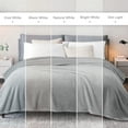 thumbnail image 3 of Exclusivo Mezcla Queen Size Flannel Fleece Blanket, Super Soft Velvet Plush Bed Blanket, 90x90 Inches, Light Grey, 3 of 7