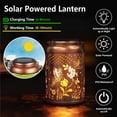 thumbnail image 4 of DAYBETTER Hanging Solar Lanterns Outdoor Waterproof,Butterfly and Rose LED Solar Lights for Yard Garden Decor Pathway Landscape Porch Walkway Decorations, 4 of 7