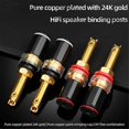 thumbnail image 3 of 4Pcs Hifi Speaker Terminal Binding Post Pure Copper Gold Plated Amplifier Connector for Female Banan, 3 of 5