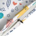 thumbnail image 4 of HAHDAXIA Cute Child Pattern Bedding Solid Comforter Set for All Seasons,3 Pieces(1 Comforter+2 Pillowcases),Soft Microfiber Bedding Set Queen(90"x90"), 4 of 7