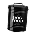 thumbnail image 3 of Contenedor de premios para perros con tapa hermética, tarro de galletas para mascotas, de hierro galvanizado, elegante Negro, 3 of 9