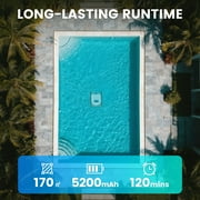 AIRROBO Robotic Pool Vacuum Cleaner PC10 Cordless Wall-Climbing for Above-Ground Pools and In-Ground Pools