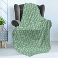 thumbnail image 4 of Bird Soft Flannel Fleece Throw Blanket, Vertical Wavy Dashed Lines with Cartoon Cockatoo Tropical Fauna Themed Composition, Cozy Plush for Indoor and Outdoor Use, 60" x 80", Multicolor, by Ambesonne, 4 of 5