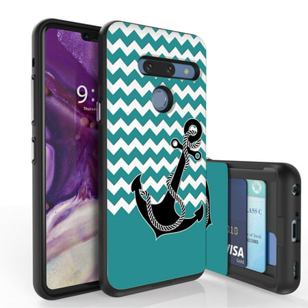 LG G8 ThinQ Case, PimpCase Slim Wallet Case + Dual Layer Card Holder Designed For LG G8 ThinQ (Released 2019) Black