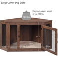 thumbnail image 5 of UniPaws UH5166 Large Corner Dog Crate -  Walnut, 5 of 6