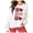 White, variant on Futezty Sweatshirt with Crimson Bow School Red Floral Sweater for Adults