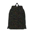 thumbnail image 2 of Lsque Doodle Dinosaur Pattern Canvas Daypack, Durable Backpack, High-quality Versatile Backpack,Vintage Compact Backpack-Medium, 2 of 6