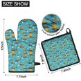 thumbnail image 6 of Cartoon Construction Vehicles Cranes Kitchen Oven Mitt and Pot Holder Sets 2 Pcs for Baking, Cooking and Grilling, Heat Resistant Up To 392 °F, 6 of 7