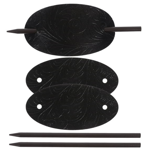 Homoyoyo Stylish Hair Barrette for Women with Stick Black Daily Wear 3Pcs