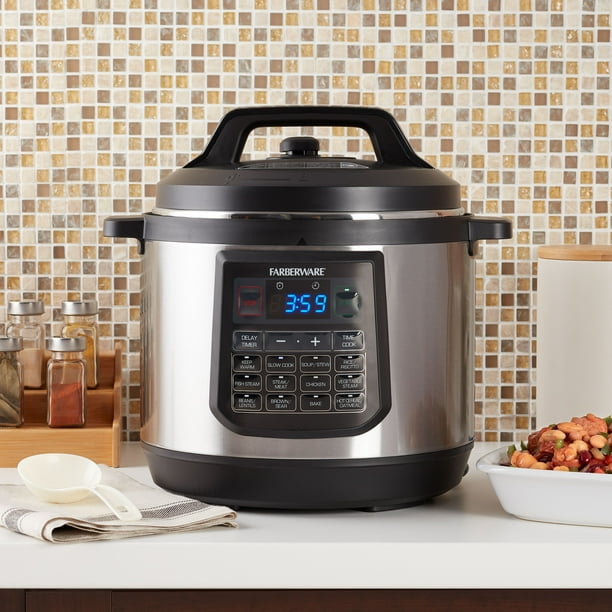 Farberware 8 Quart 7 in 1 Programmable Pressure Cooker Walmart Business Supplies