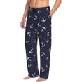 thumbnail image 2 of Daiia Anchor Men's Sleep Pant with Pockets and Drawstring,Pajama Pants-Medium, 2 of 9