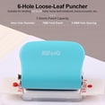 thumbnail image 3 of Handheld 6hole 5 Sheet Capacity Paper Punch Metal Hole Puncher Office H6P3, 3 of 9