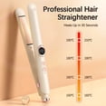 thumbnail image 4 of Hair Straightener Curler, 2-in-1 Ionic Electric Flat Iron for Straightening Curling Hair,Curling Iron Flat Iron Hair Straightening,Flat Iron Hair Straightener, Hair Styling Tools,White, 4 of 15