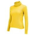 thumbnail image 5 of Holzkary Turtleneck Sweaters for Women Long Sleeve Slim Fit Knit Sweater Lightweight Sweater Fall Fashion 2025 Pullover Soft Basic Knit Dressy Casual Tops Winter Outfits Clothes Yellow L, 5 of 7