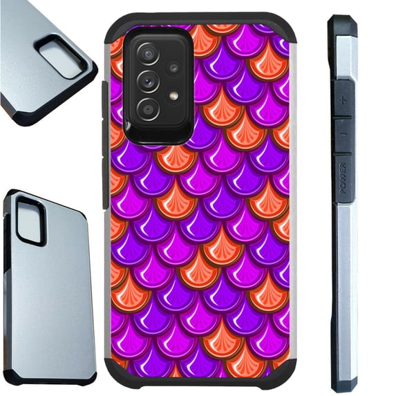 Compatible with Samsung Galaxy A52 Hybrid Fusion Guard Phone Case Cover (Mermaid Pink)