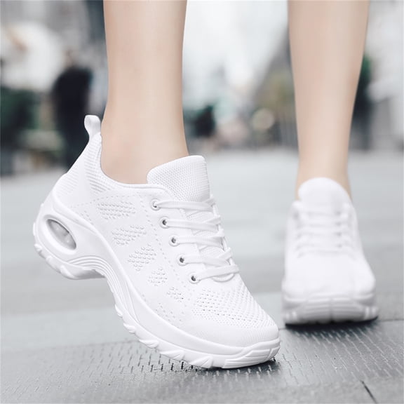 Linenghs Women Running Sneakers Walking Mesh Breathable Work Shoes Fashion Leightweight