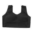 thumbnail image 2 of 3pcs Women Soft Breathable Sports Bra Bralette Elegant Thin Seamless Workout Wiress Bra for Running Fitness Mixed Color XL, 2 of 22