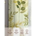 thumbnail image 6 of Sage Green Leaves Sheer Curtains 54 Inch Length 2 Panels Set Window Treatments, Summer Botanical Farmhouse Watercolor Leaf Rod Pocket Semi Curtains for Living Room/Bedroom/Kitchen, 104"W x 54"L, 6 of 7