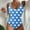 Blue, variant on Generic Womens Athletic One Piece Swim Suits Classic Polka Dots Scoop Neck Swimsuit High Cut Tummy Control Bathing Suit