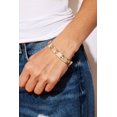 thumbnail image 3 of Bella by Thorne Heart CZ Statement Adult Cuff Bracelet,Gold, (Unisex), 3 of 6