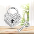 thumbnail image 3 of Couple Love Lock Durable Lightweight Wide Application Wear Resistant Portable Decoration 3 Colors with Rhinestones for Travel, 3 of 8