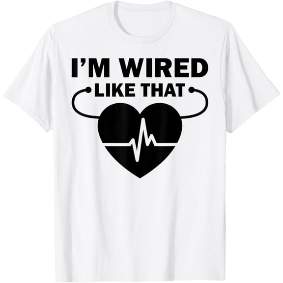 Funny Pacemaker Design ICD Heart Attack Survivor Men Women T-Shirt men and women can wear, black, white, gifts