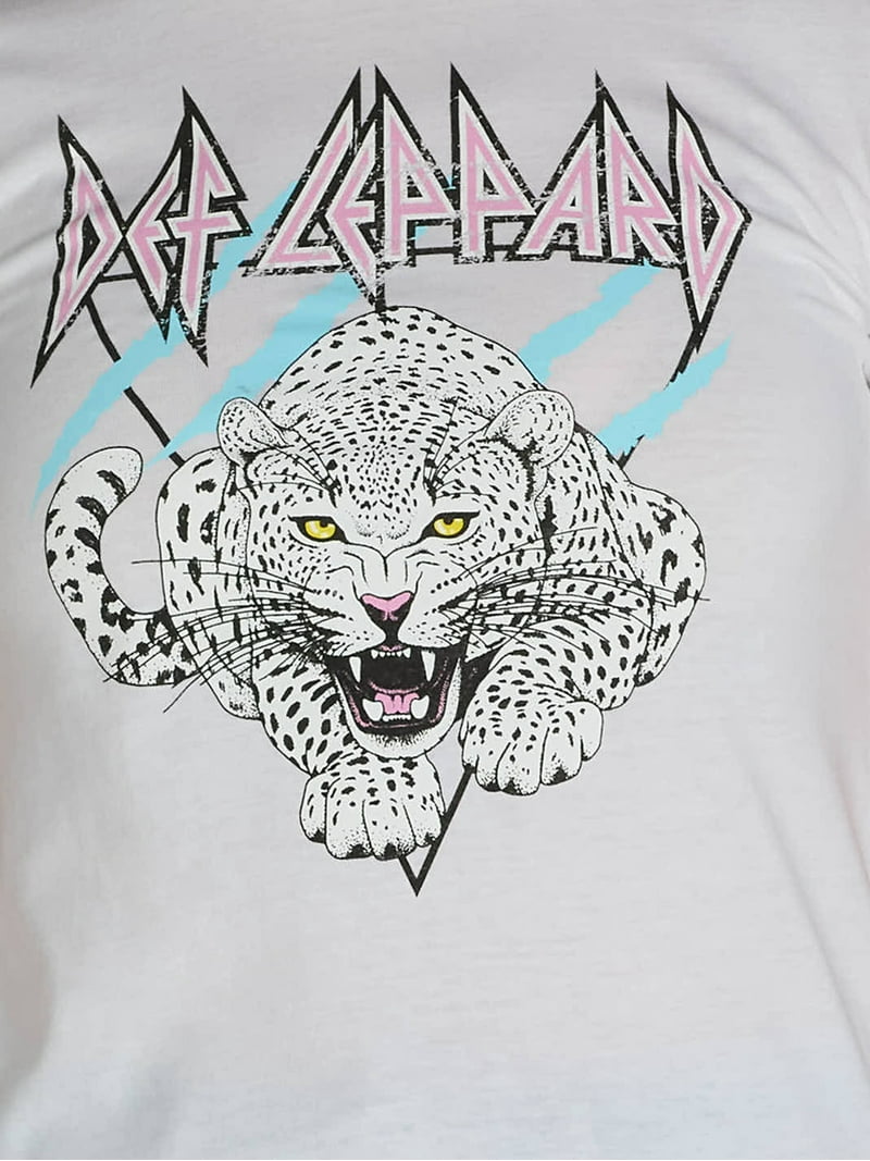 Def Leppard 1987 Retro Cover, Girls Apparel Graphic Crew
