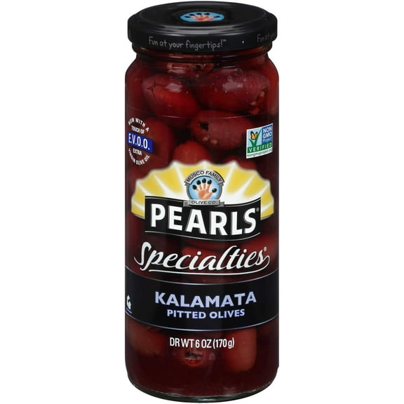 Pearls Kalamata Pitted Olives, 6oz