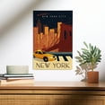 thumbnail image 2 of Lantern Press 12x18 Inch Premium Wood Sign, Ready to Hang Wall Decor, New York City, New York, Taxi and Skyline Across Water, 2 of 4