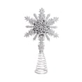 thumbnail image 4 of Christmas Tree Topper Adorno Hueco de Árbol Navideño Ornamento para Festividades Coronador Decorativo de Árbol Adecuado para Decoración Navideña Oficinas y Bares Copo de nieve plateado, 4 of 8