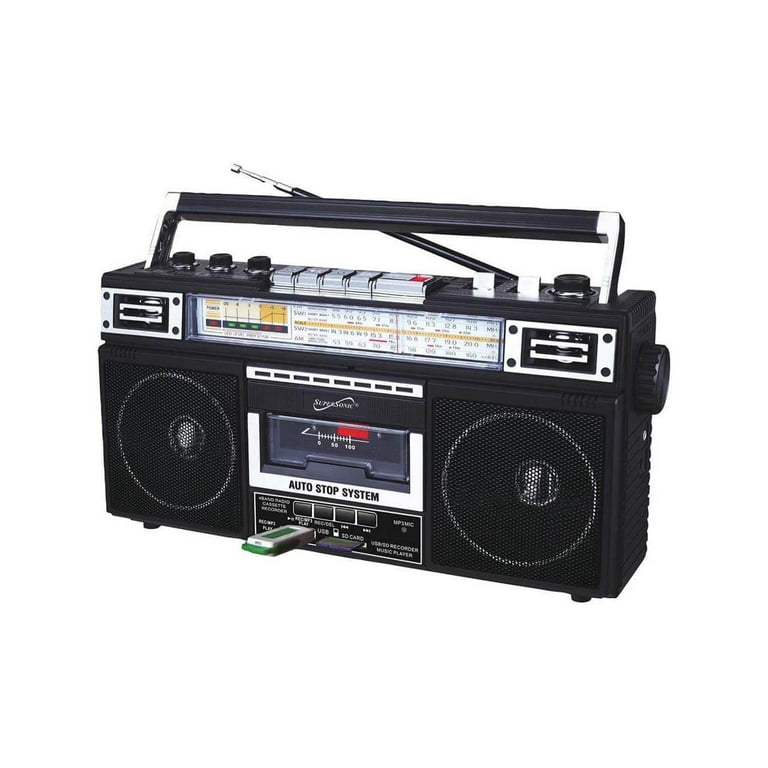 Supersonic SC-3201BT-BK Portable AM/FM, Digital & Bluetooth Radio