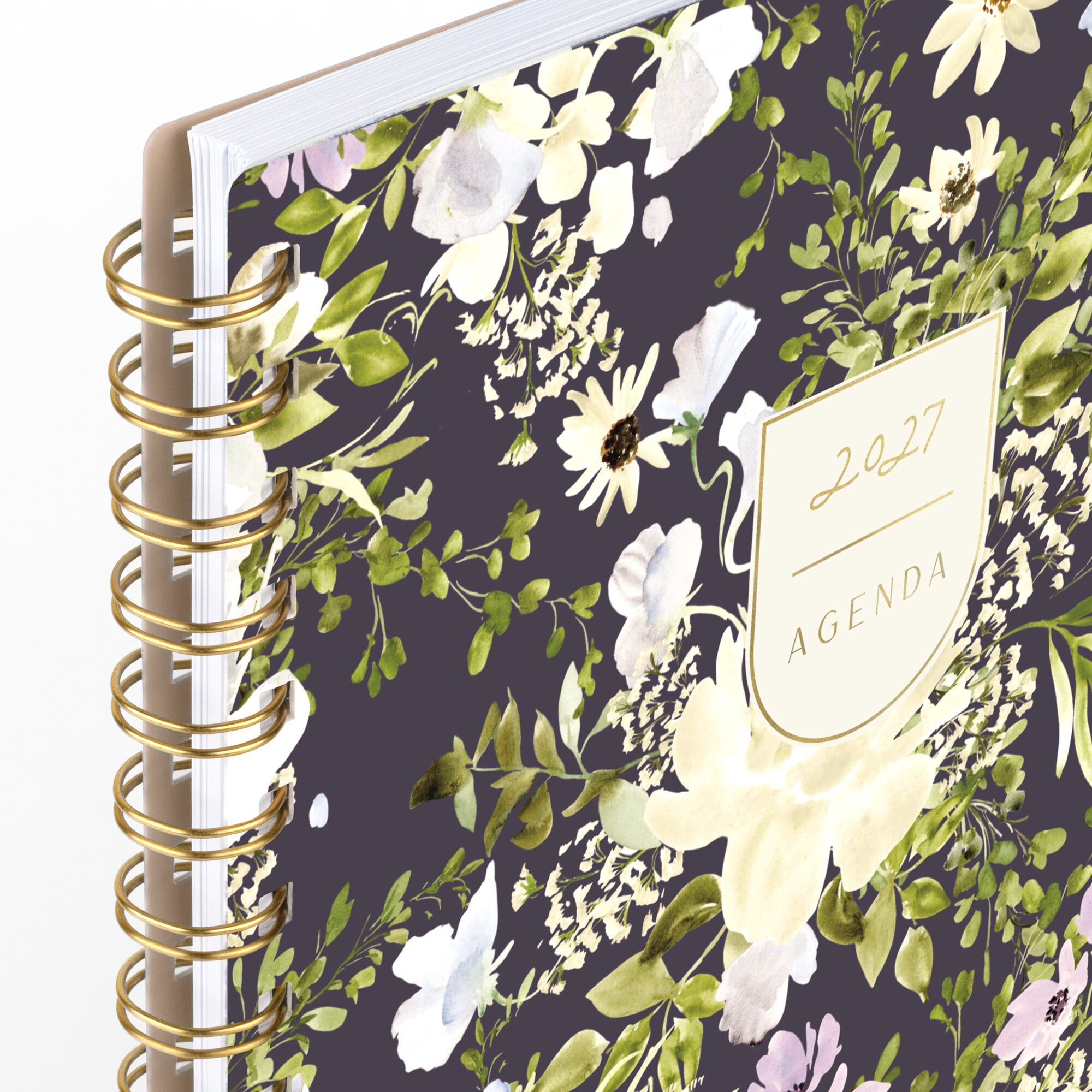 Leah Bisch for Mead Cambridge 2027 Weekly Monthly Planner Peony Garden Large 8