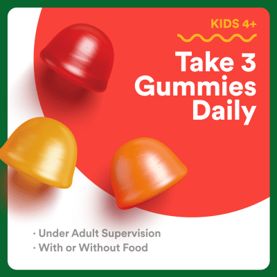 SmartyPants Kids Plus Multi & Fiber Gummies for Digestive Health, 90ct