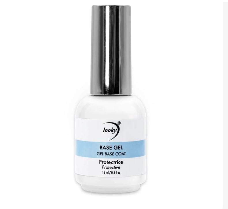 Looky Gel Base Coat - Premium Protective Base Gel 15ml (0.5 fl oz) - Ensures Long-Lasting Manicure - Strengthens and Shields Nails - Smooth Application - Cures Under UV/LED Lamp, Protective Base coat