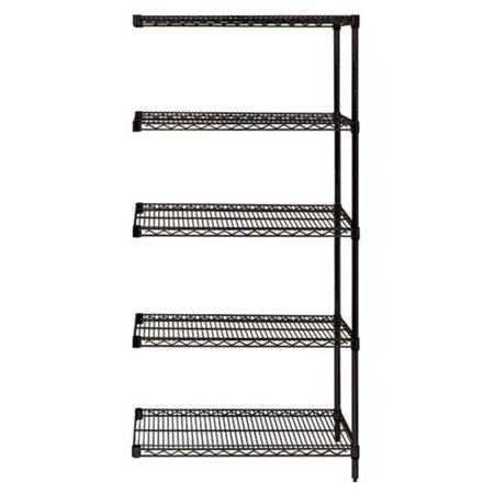 

5 Shelf Add On Kit Black - 24 x 36 x 63 in.