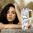 thumbnail image 4 of Christian Gifts for Women 40 Oz I am a Child of God Christian Tumbler Cup Inspirational Religious Gifts for Mom Wife Sister Friends Christian Faith Jesus God Bible Verse Gifts, 4 of 7
