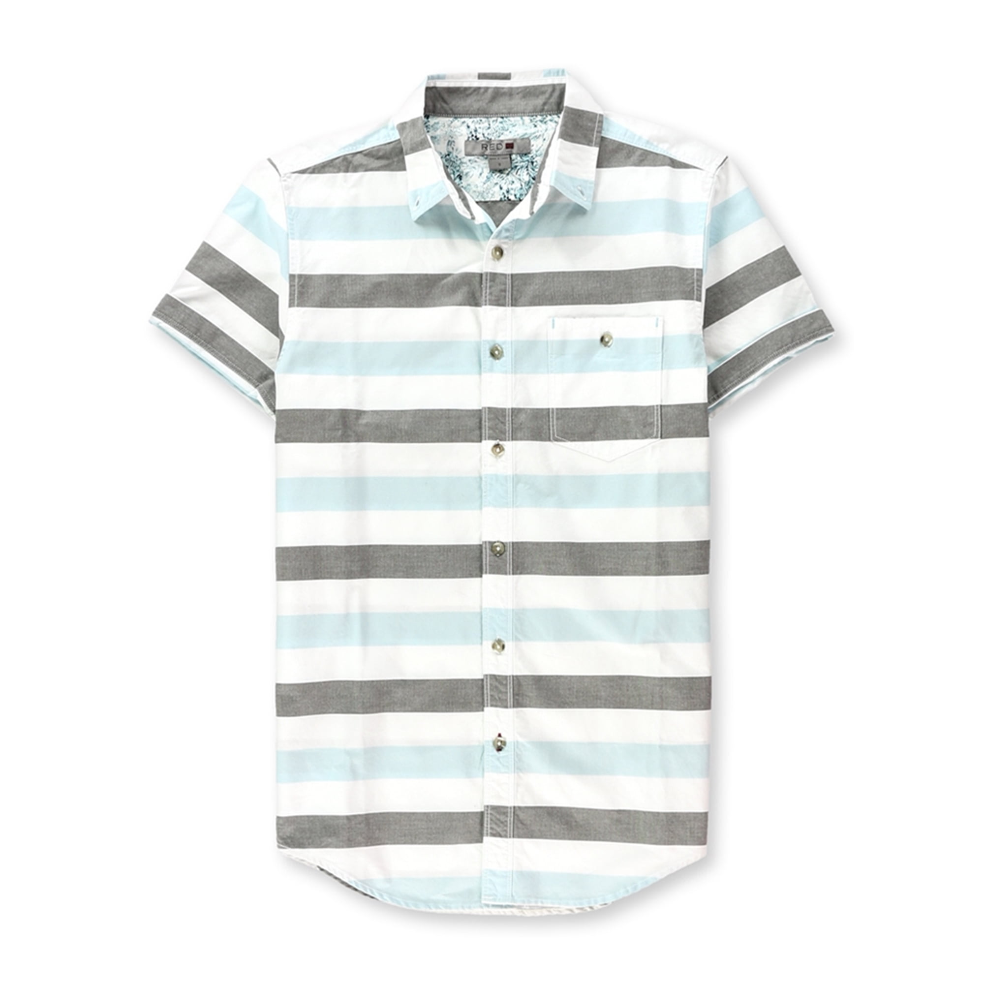 Red X Mens Stadium Pocket Button Up Shirt, Multicoloured, Small