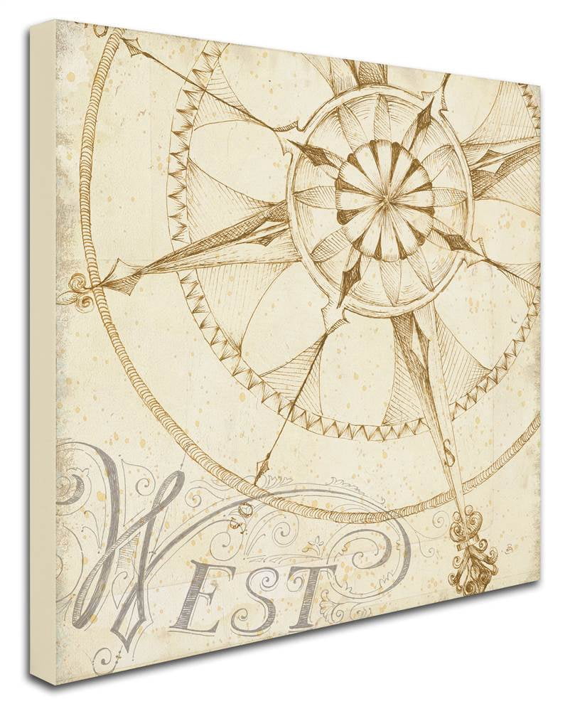Trademark Fine Art "Coast to Coast Sepia IV" Canvas Art by Daphne Brissonnet