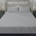 thumbnail image 7 of SHEEX - Active Comfort Cooling Sheets Set (King/California King) Silver Cloud - Moisture Wicking - 1 Flat Cooling Sheet, 1 Fitted Cooling Sheet, 2 Cooling Pillow Covers - Wrinkle Free - Sleep Aid, 7 of 7