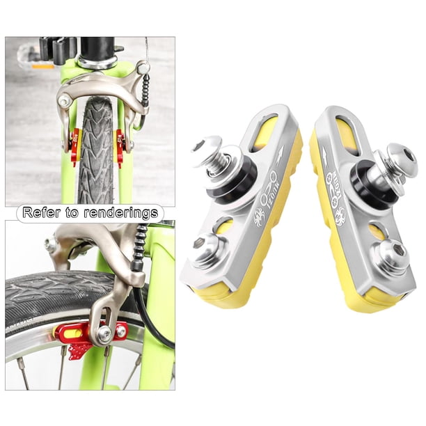 1 bloques de de ligeros, pastillas de Oro plateado shamjiam Bloques de freno de bicicleta