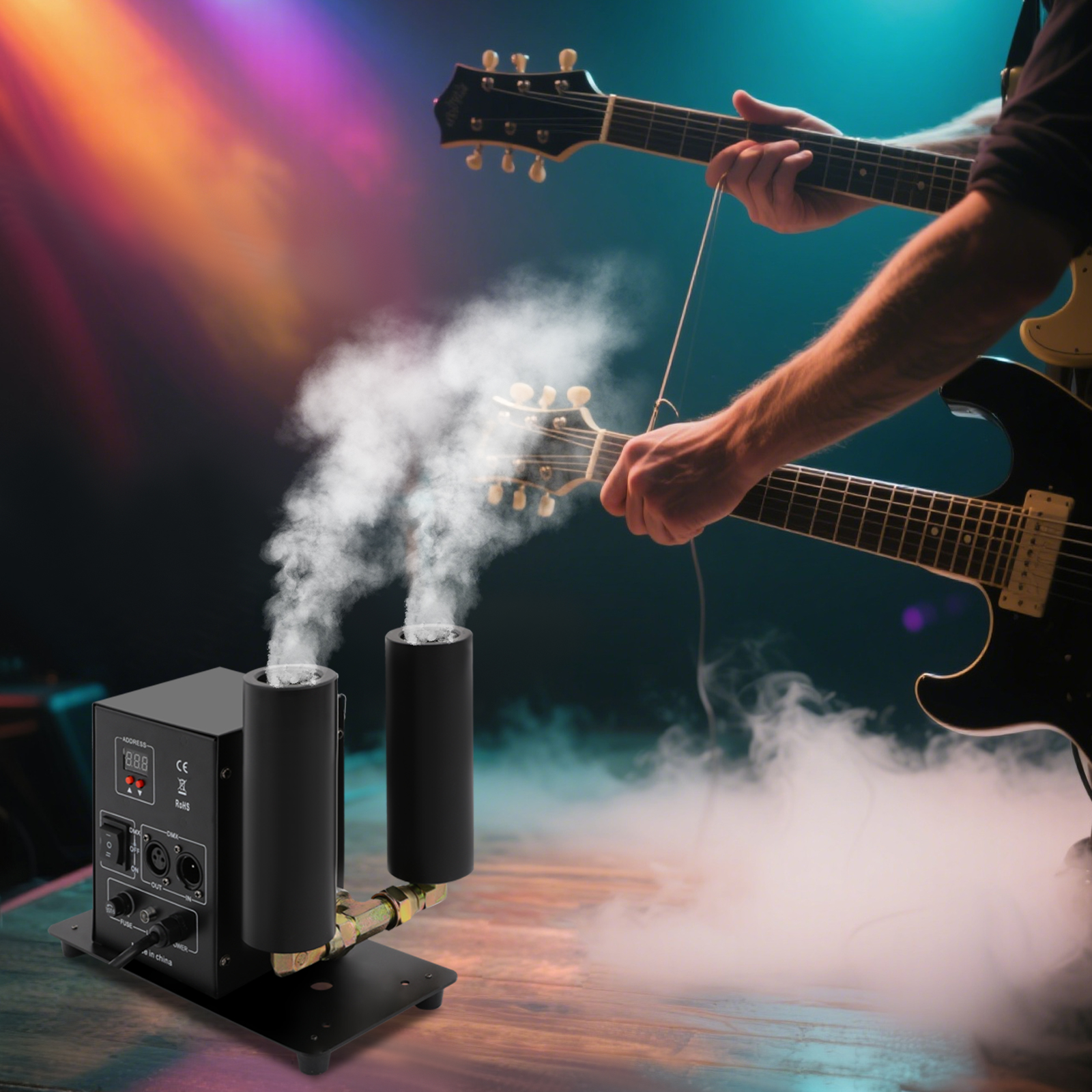 1 PCS CO2 Jet Machine, Dual Nozzles CO2 Fog Machine, Jet Fog Machine for various outdoor performances, concerts, clubs, parties, bars, banquets