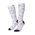 thumbnail image 2 of Easygdp Flamingo and Pineapple Soccer Socks Sport Knee High Socks Calf Compression Athletic Socks for Men and Women, 2 of 9