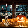 thumbnail image 4 of Halloween Decor - Candles and Candle Holders - Halloween Skeleton Candle Holder - Cheers Us Halloween Decoration Candlestick Light Halloween Candlestick Flameless Prop Candle Holder, 4 of 5