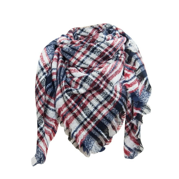 Clearance! Hontri 1Pc Scarf under $10, Women Fall Winter Scarf Classic Tassel Plaid Scarf Warm Soft Chunky Large Blanket Wrap Shawl Scarves On Sale