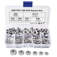thumbnail image 1 of WZYTEU 400 piezas Tuercas hexagonales, M2 M2.5 M3 M4 M5 M6 M8 Kit surtido de tuercas de acero inoxidable para sujetadores industriales y de construcción para el hogar, 1 of 7