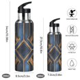 thumbnail image 2 of Yayeee 33oz Insulated Water Bottle Double Wall Stainless Steel with Flip Straw Lid, Elegant Geometric Pattern, 2 of 7