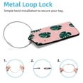 thumbnail image 2 of Square 2Pack PU Leather Tropical Palm Triangle Cruise Luggage Tag with Privacy Cover and Stainless Steel Ring - Suitable for Travel Handbags Backpacks Luggage Tags, 2 of 6