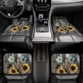 thumbnail image 7 of Crystal Fleece Car Floor Mats Set Of Four - Bottom Injection Molded For Easy Installation To Prevent Interior Contamination Suitable For Most Cars Turquoise Wood Farmhouse Sunflowers (1), 7 of 7