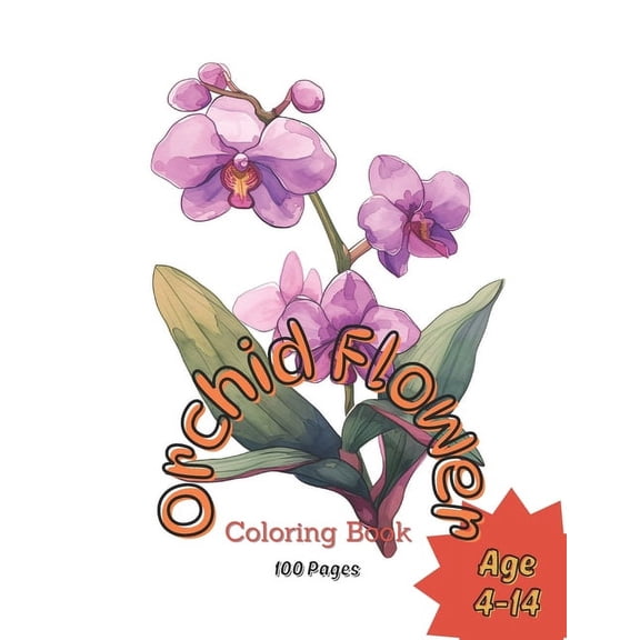 Orchid flower Coloring Book (Paperback)