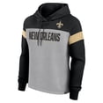 thumbnail image 2 of Women's Fanatics Heather Gray/Black New Orleans Saints Bold Play Call Pullover Hoodie, 2 of 3